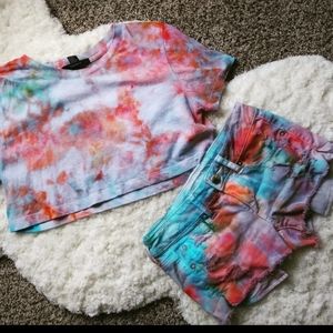 Tie dye summer pastel outfit